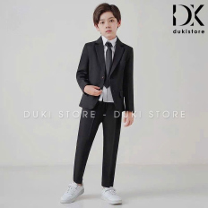Bộ vest cho bé trai màu đen 2 cúc cao cấp DKT0080 
