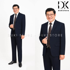 Bộ vest nam trung niên màu xanh đen cực sang DKG0014