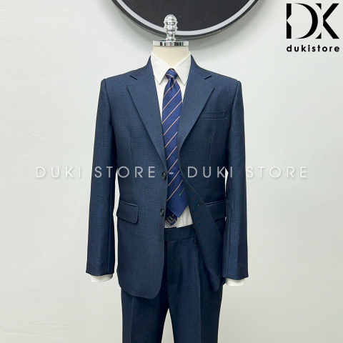 Bộ vest nam trung niên màu xanh đen sang trọng DKG0038
