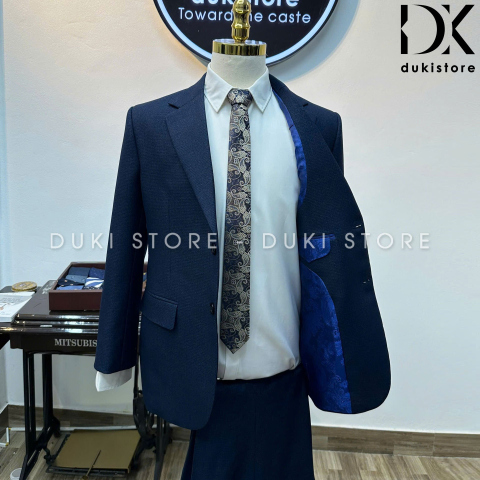 Bộ vest nam trung niên màu xanh than sang trọng DKG0043