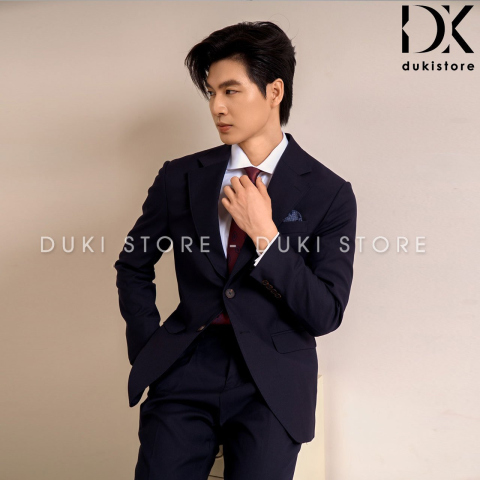 Bộ vest nam 2 cúc màu xanh than cao cấp DKB0104
