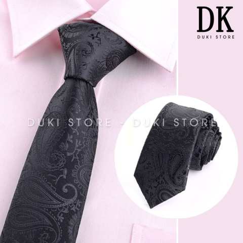 Cà vạt nam bản nhỏ chất liệu gấm cao cấp đẹp DCV0001 - DUKI STORE