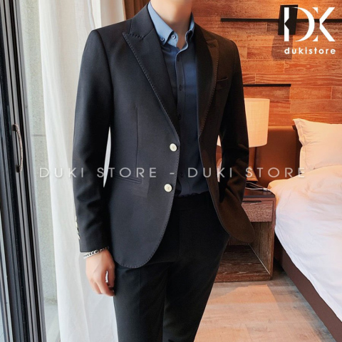 Áo vest nam balzer nam màu đen phong cách Hàn Quốc ADK0005